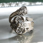 "Camusso" Sterling silver floral engraved spoon ring