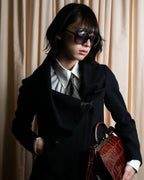 "GIORGIO ARMANI" Finely swaying wave pattern necktie