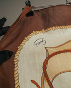 “GUCCI” 70’s-80’s nautical motif sheer scarf