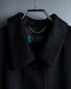 "Vintage raglan sleeve 100% cashmere stand-collar coat"