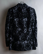 "GUCCI" Floral patterned lamé tailored jacket"