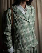 "BURBERRYS" Mint green check pattern skirt type set up