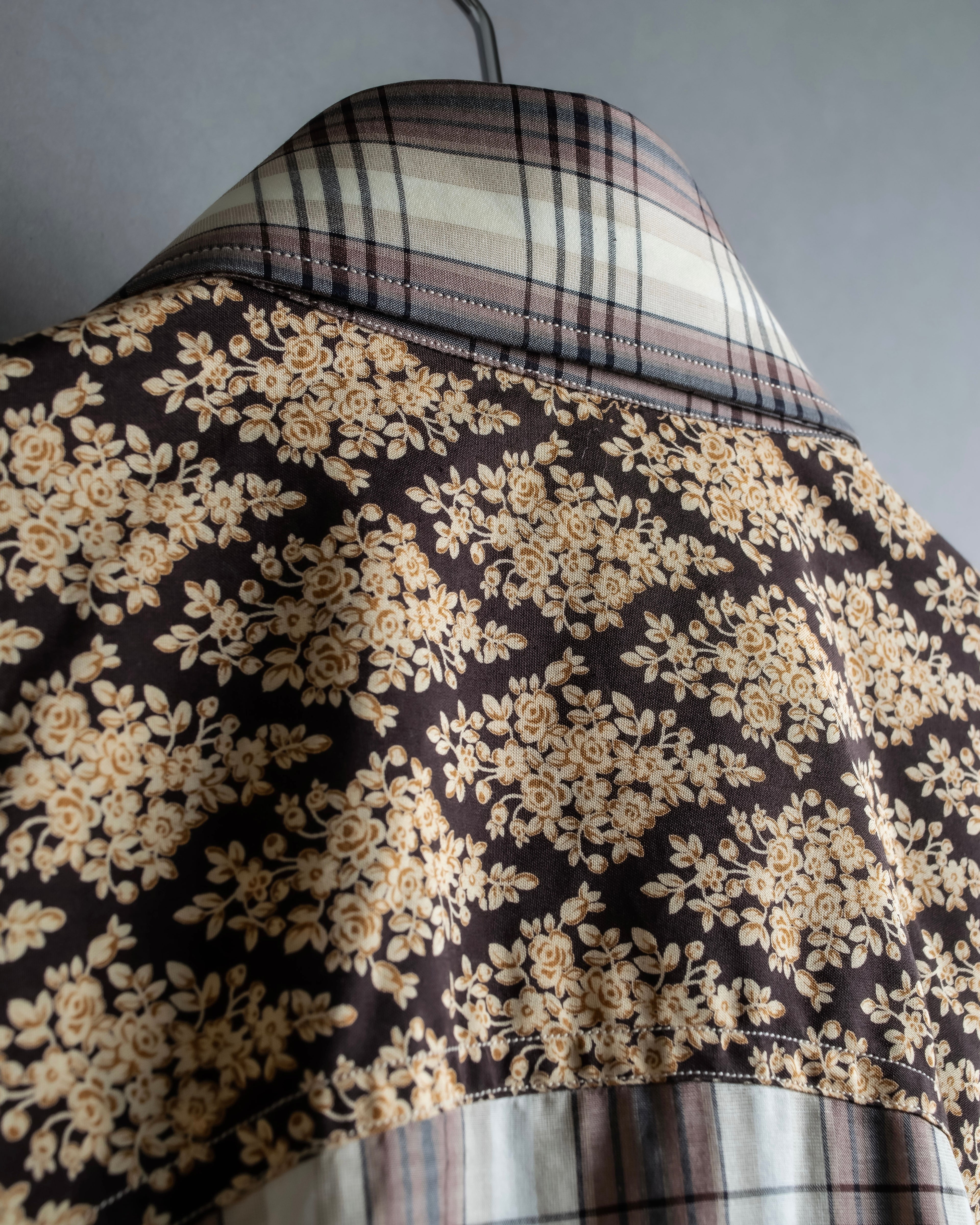 "GUCCI" Floral and checkered western shirt