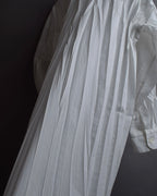 "ISSEY MIYAKE" Pleated design polyester long shirt