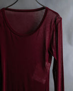 "YOHJI YAMAMOTO FEMME" 13SS Burgundy color sheer pullover