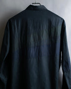 "HERMES" Tone-on-tone shadow check shirt