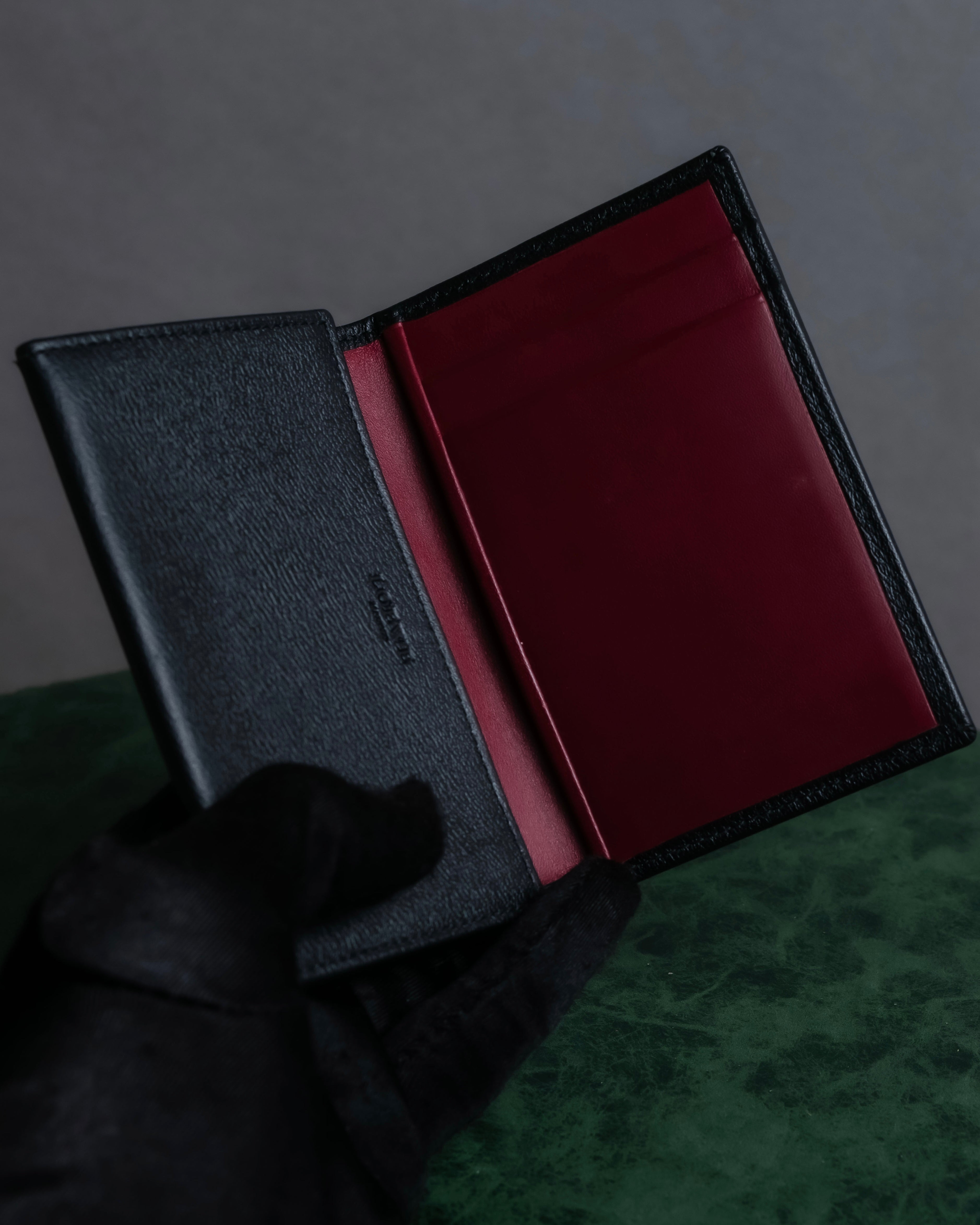 "LOEWE" Anagram logo engraved leather card case