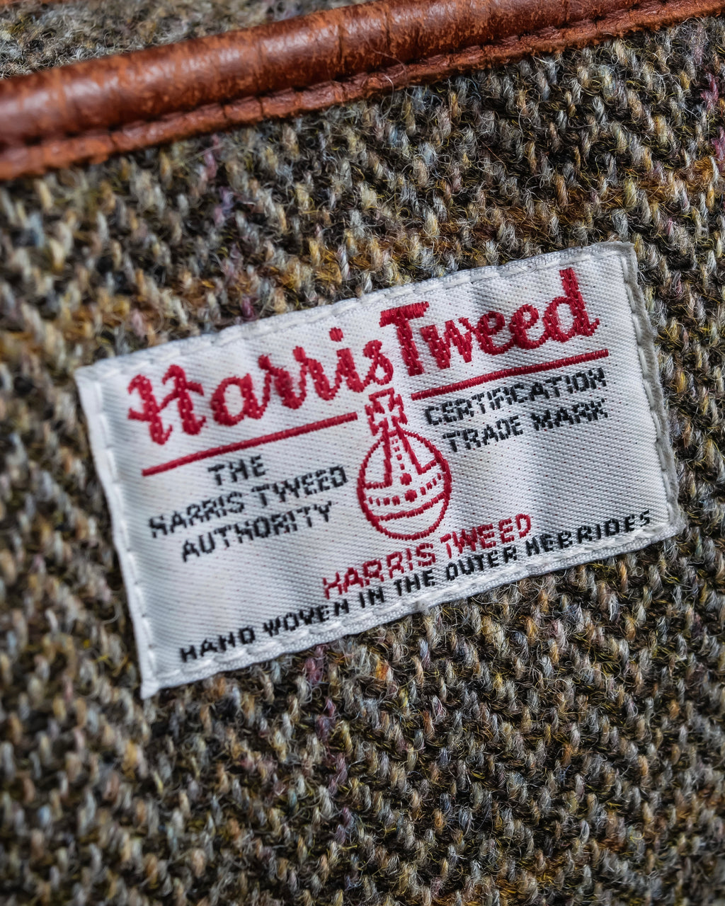 "Harris Tweed" Herringbone wave boston bag