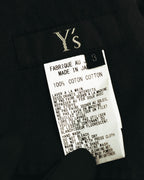 「Y’s」表記のブランドタグと、サイズ3・コットン100％・日本製表記が確認できる内タグのカット。