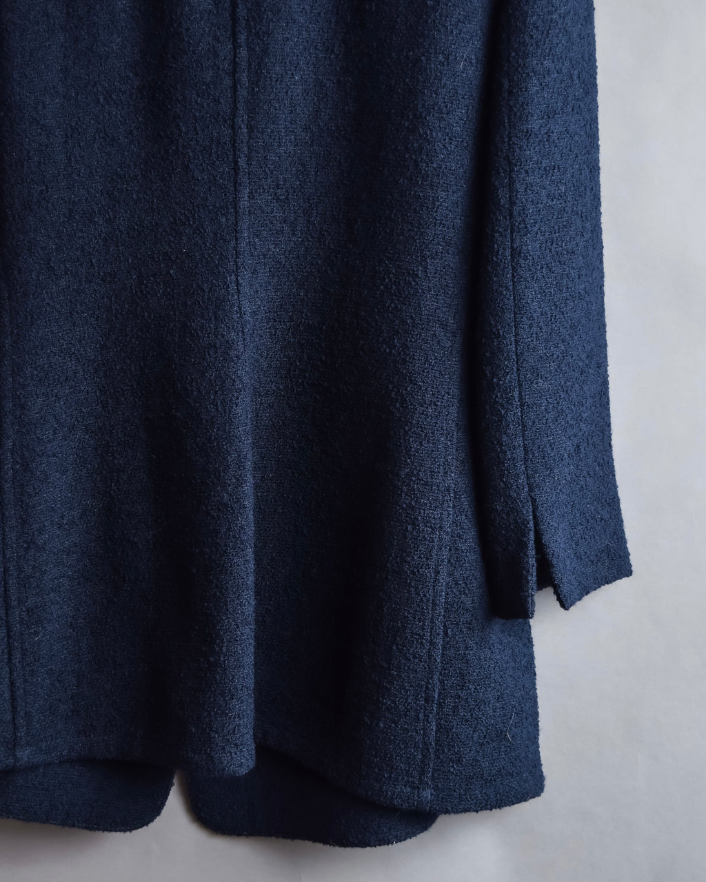 "VALENTINO" Wool boucle concealed front tailored jacket