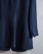 "VALENTINO" Wool boucle concealed front tailored jacket