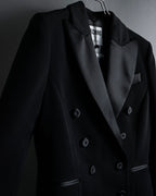 “MOSCHINO” Satin lapel double-breasted tuxedo jacket