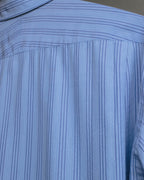 "Hermès" 90's-00's Striped cotton button-down shirt
