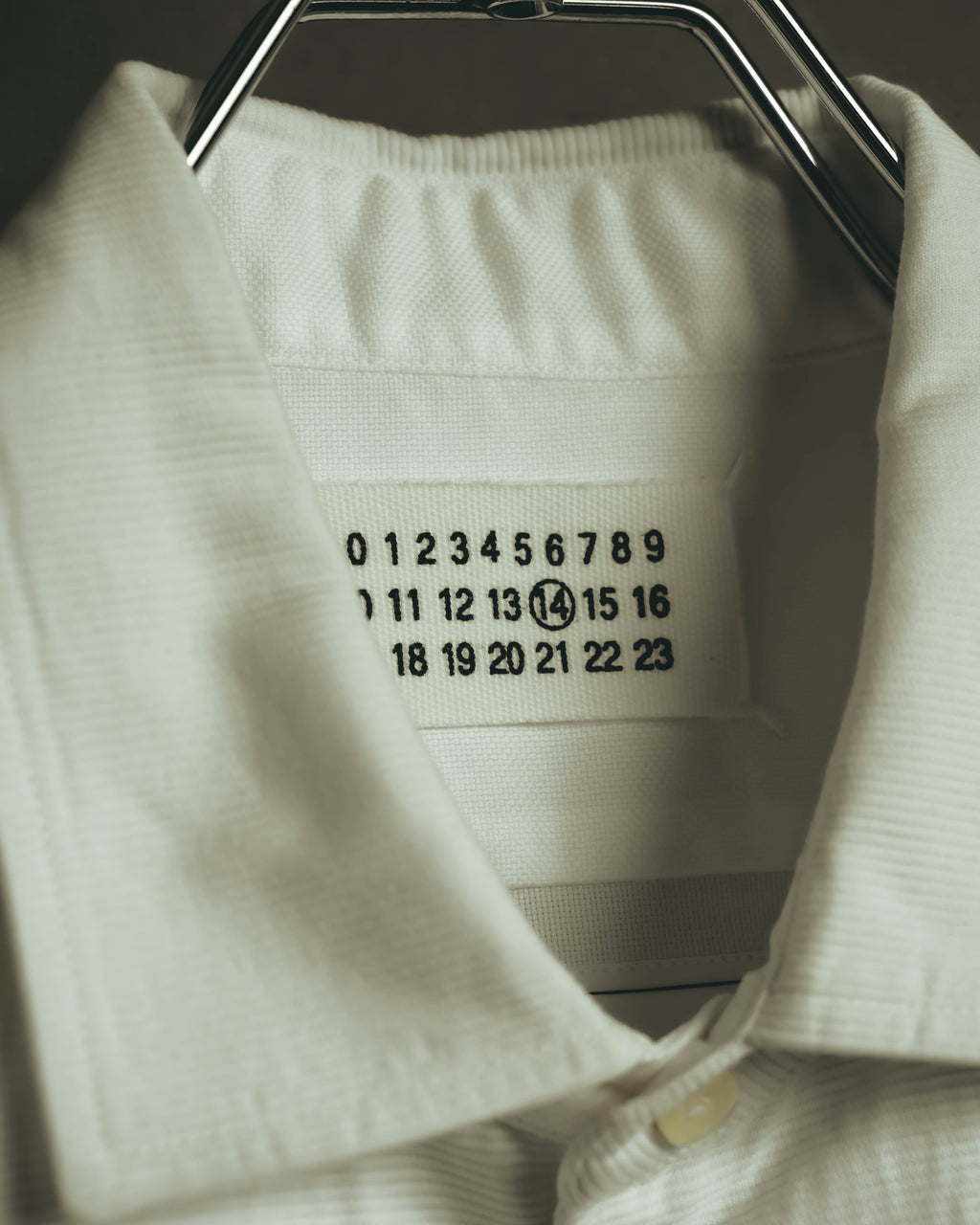 “Maison Martin Margiela” Replica 00’s-10’s Line 14 textured bib white shirt