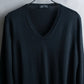 "PRADA" V-neck relaxed wool high gauge knit pullover