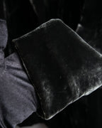 "FERAUD" Vintage velour glossy black tailored jacket