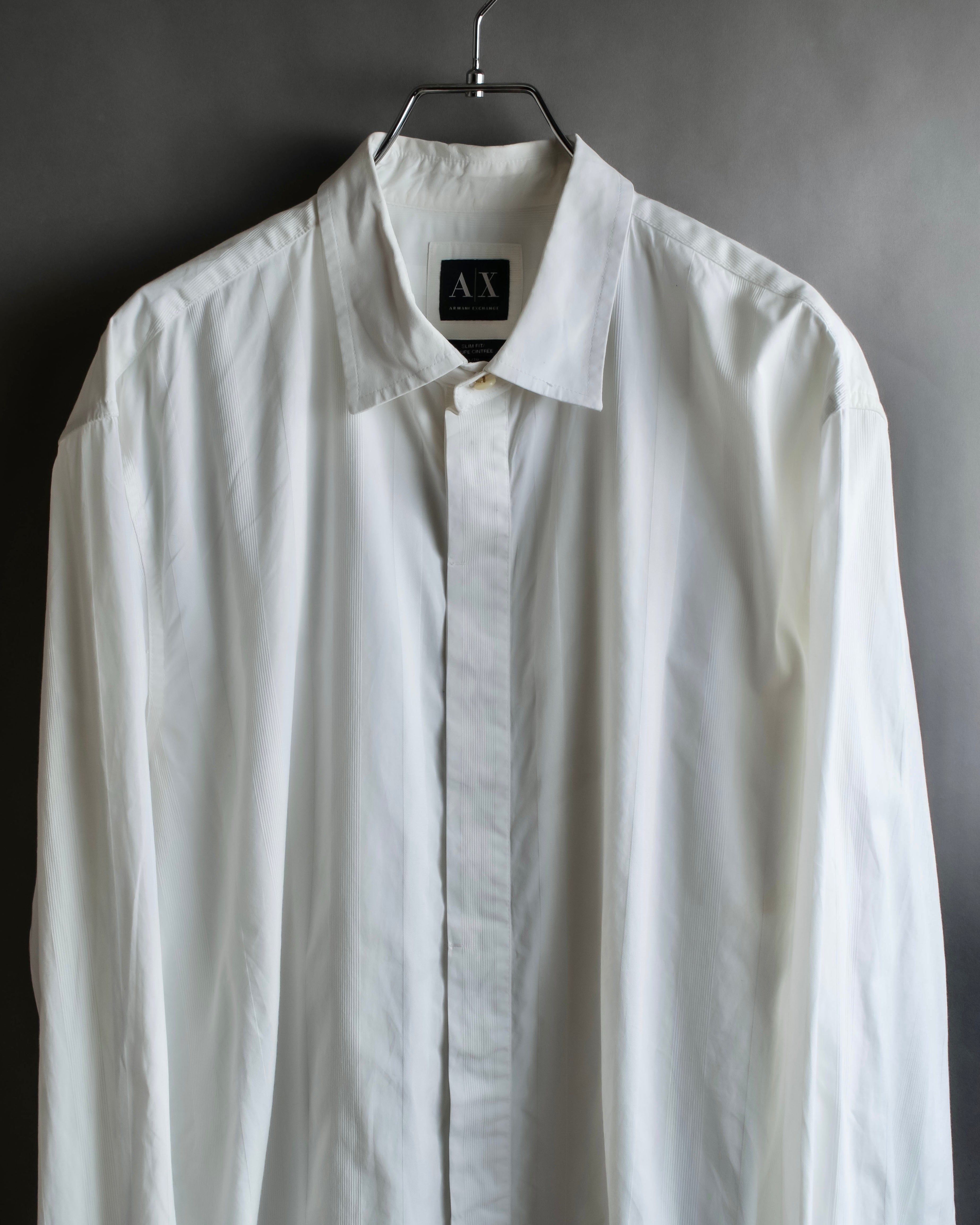 "ARMANI EXCHANGE" Different weave patterns cotton shirt