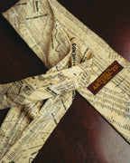 -MOOD MILLÉSIMES- 90’s-00’s financial newspaper print silk tie