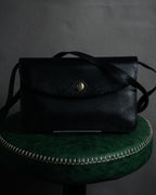 "Christian Dior" 80’s structured grained leather flap shoulder bag