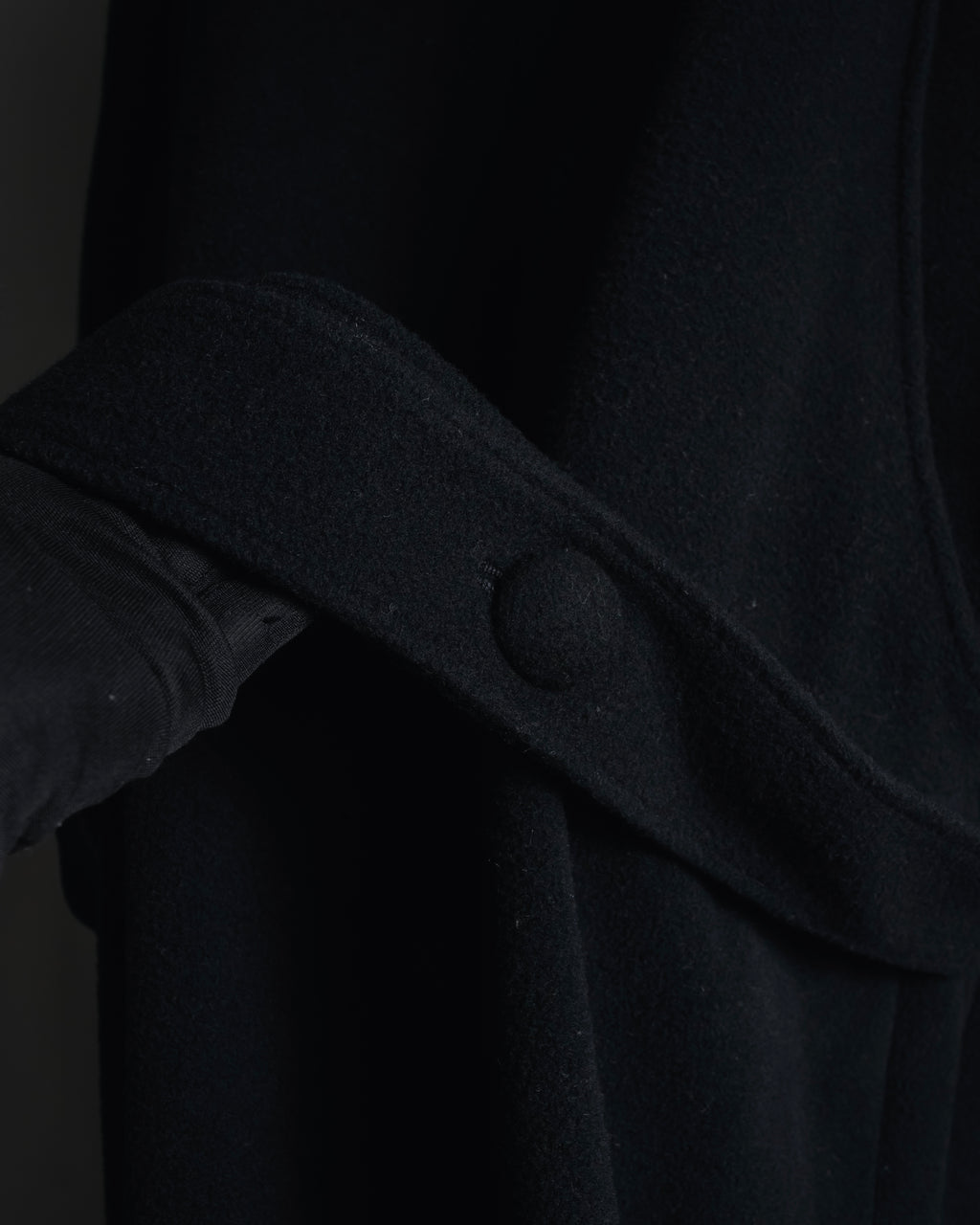 "Karl Lagerfeld" 80's-90's Round collar curvaceous coat