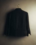 "CHANEL" 04AW Textured wool angora tweed zip jacket
