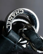"CHANEL" Karl Lagerfeld design Matelasse chain Black shoulder bag