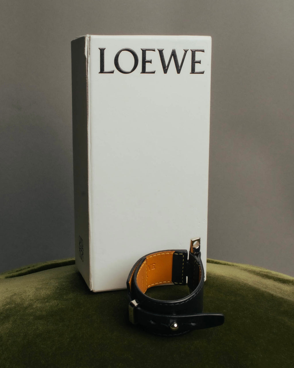 “LOEWE” 2010’s-2020’s industrial leather cuff bracelet