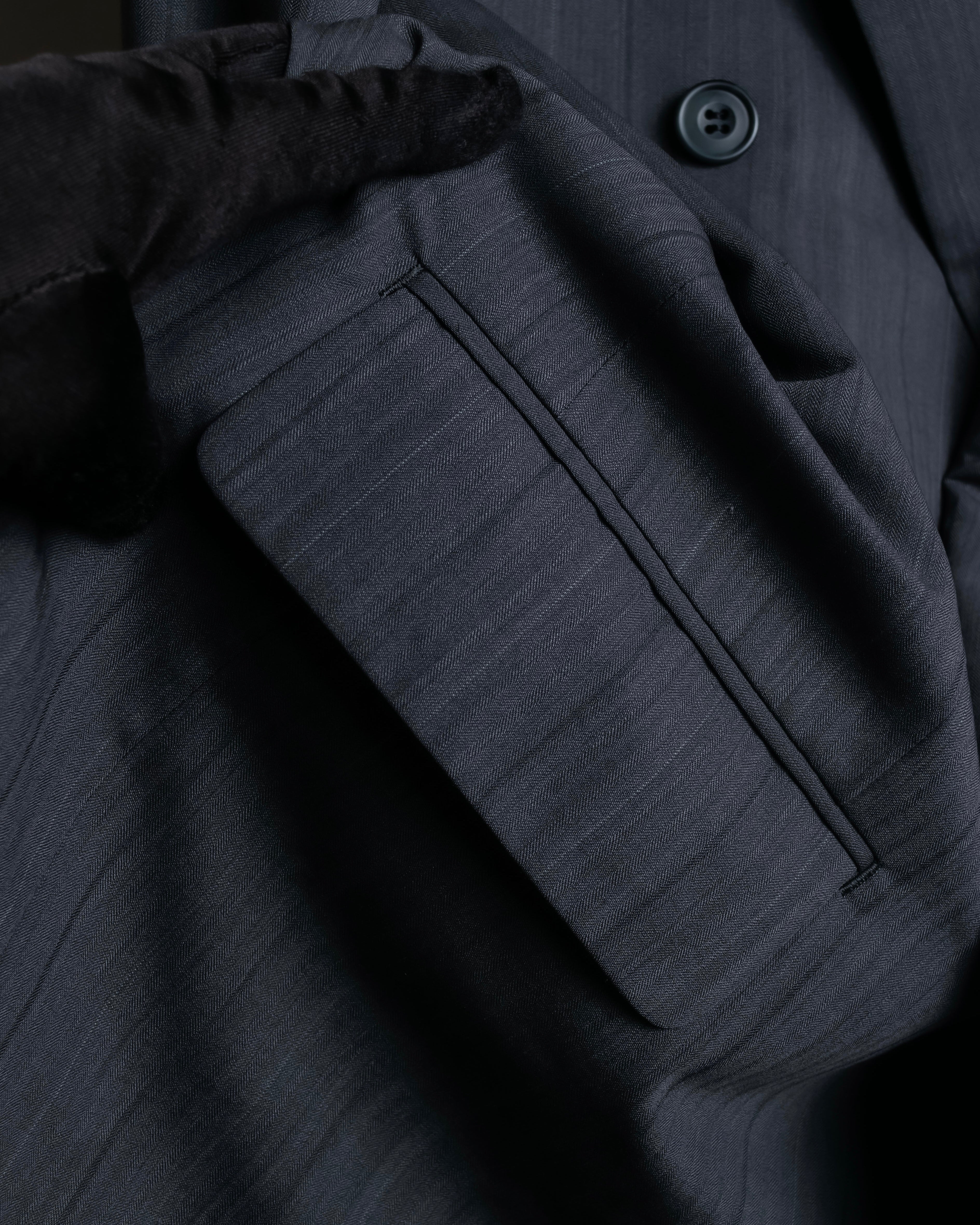 "CHRISTIAN DIOR MONSIEUR" Shadow stripe pattern classical formal detail set up