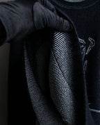 "Saint Laurent" Handsome face embroidery mohair blend oversized knit