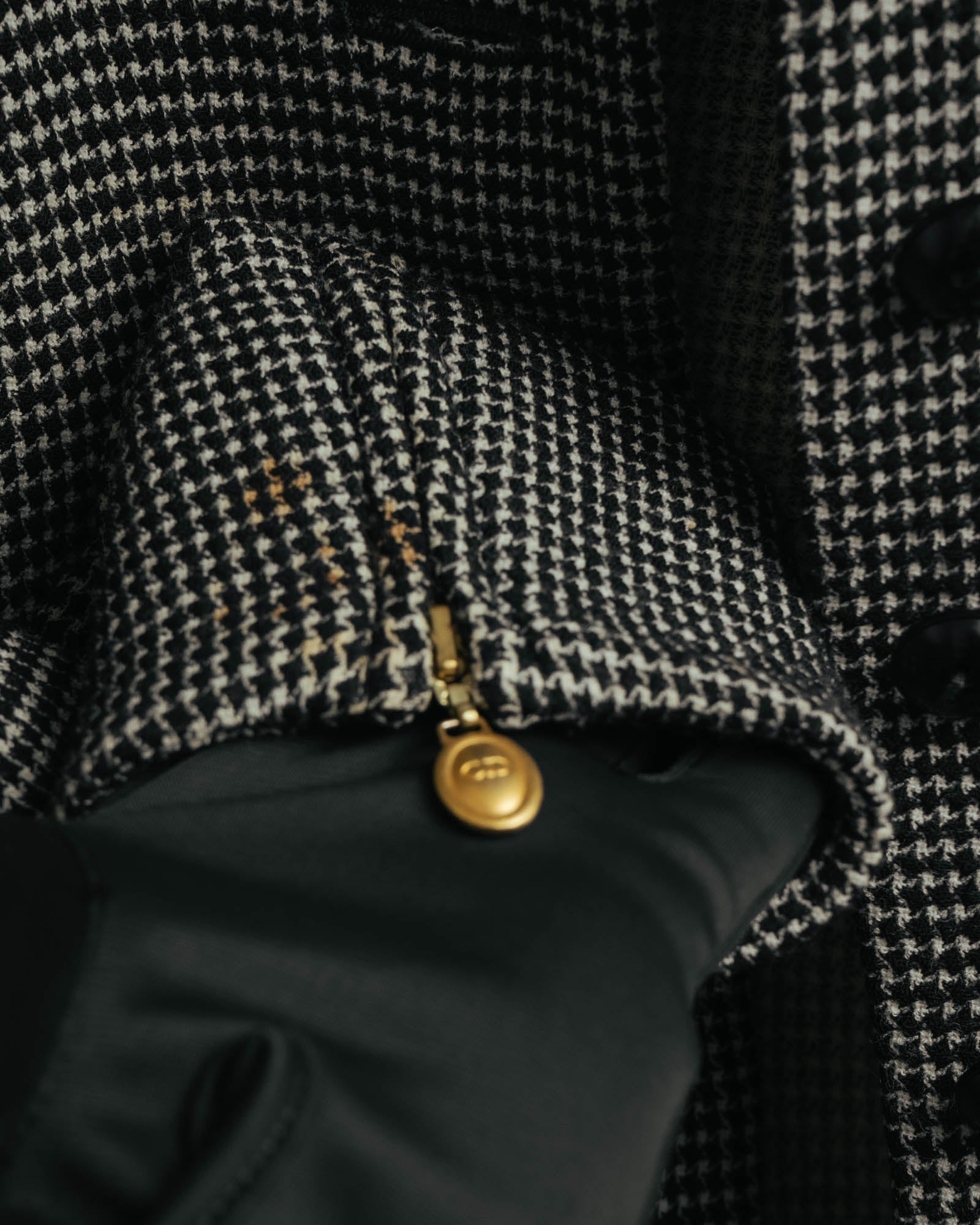 "Christian Dior" 80's-90's Wool-blend houndstooth jacket