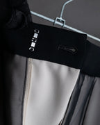 "LANVIN en Bleu" Sheer layered sarouel wide pants