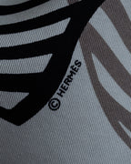 "HERMES" Zebra abstract print Carre 90 silk scarf
