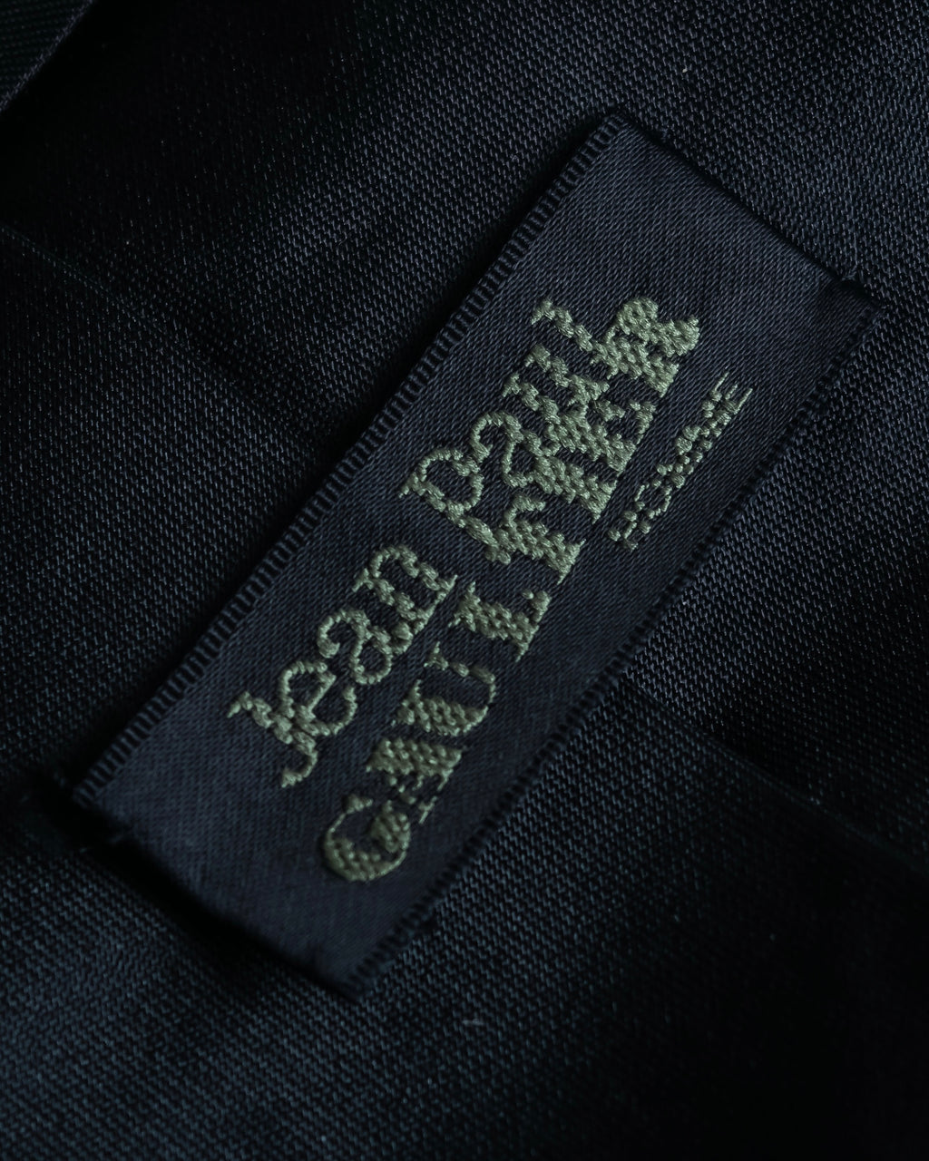 "JEAN PAUL GAULTIER" Leaf motif embroidered silk neck tie