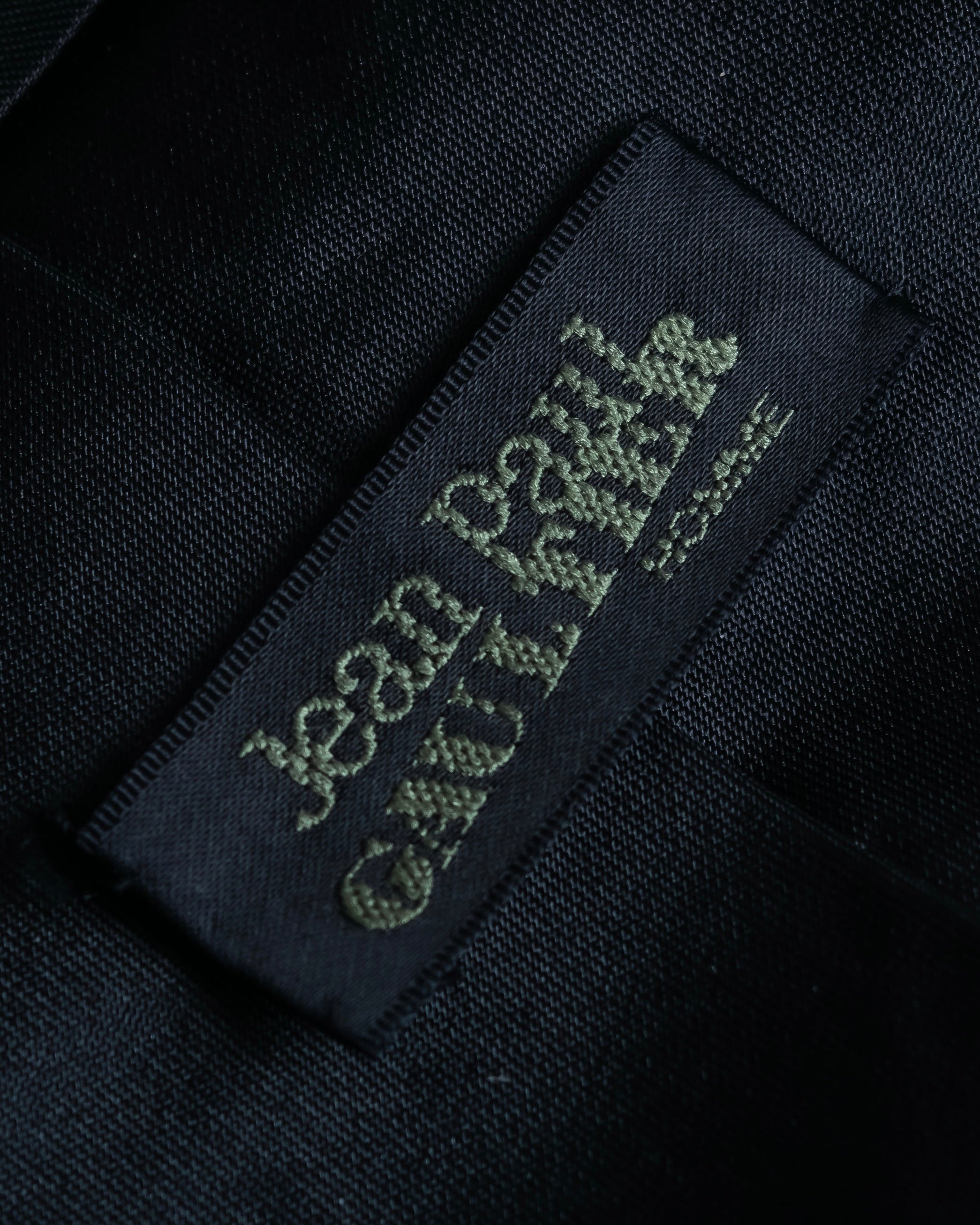 "JEAN PAUL GAULTIER" Leaf motif embroidered silk neck tie