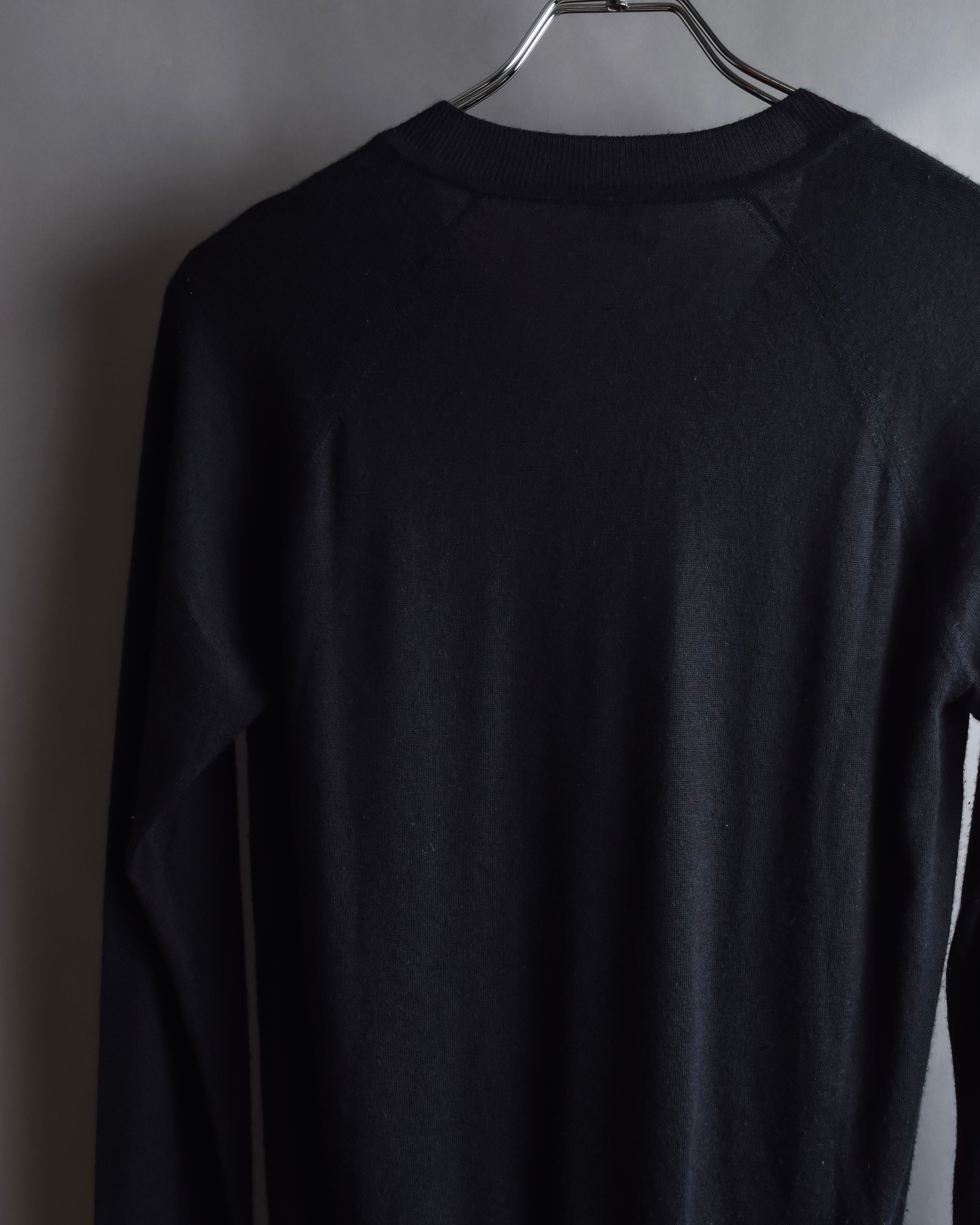 "HERMES" Cashmere silk blend V-neck knit