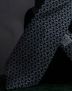 "HERMES" Chain motif silk necktie