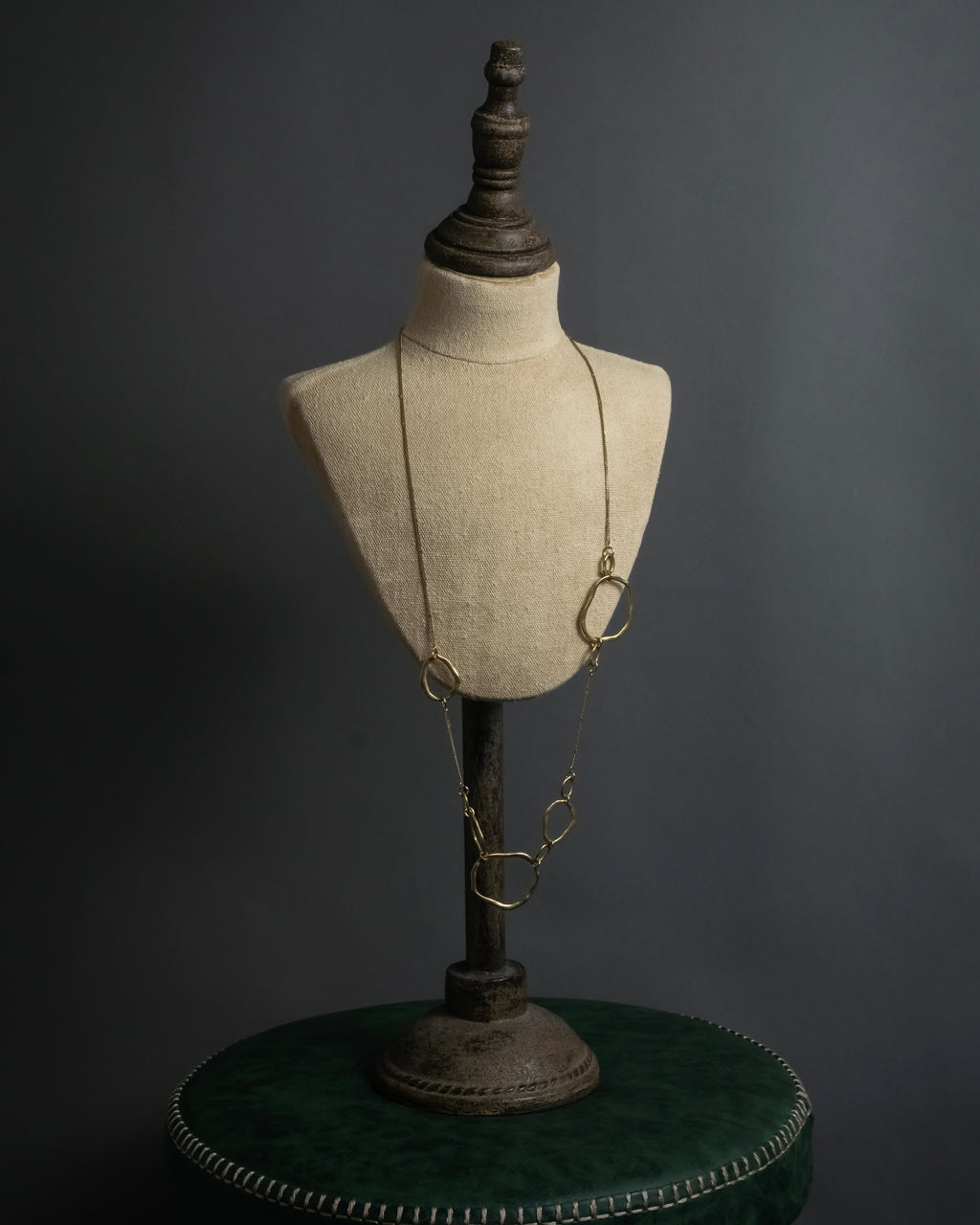 "Vintage organic ring necklace"