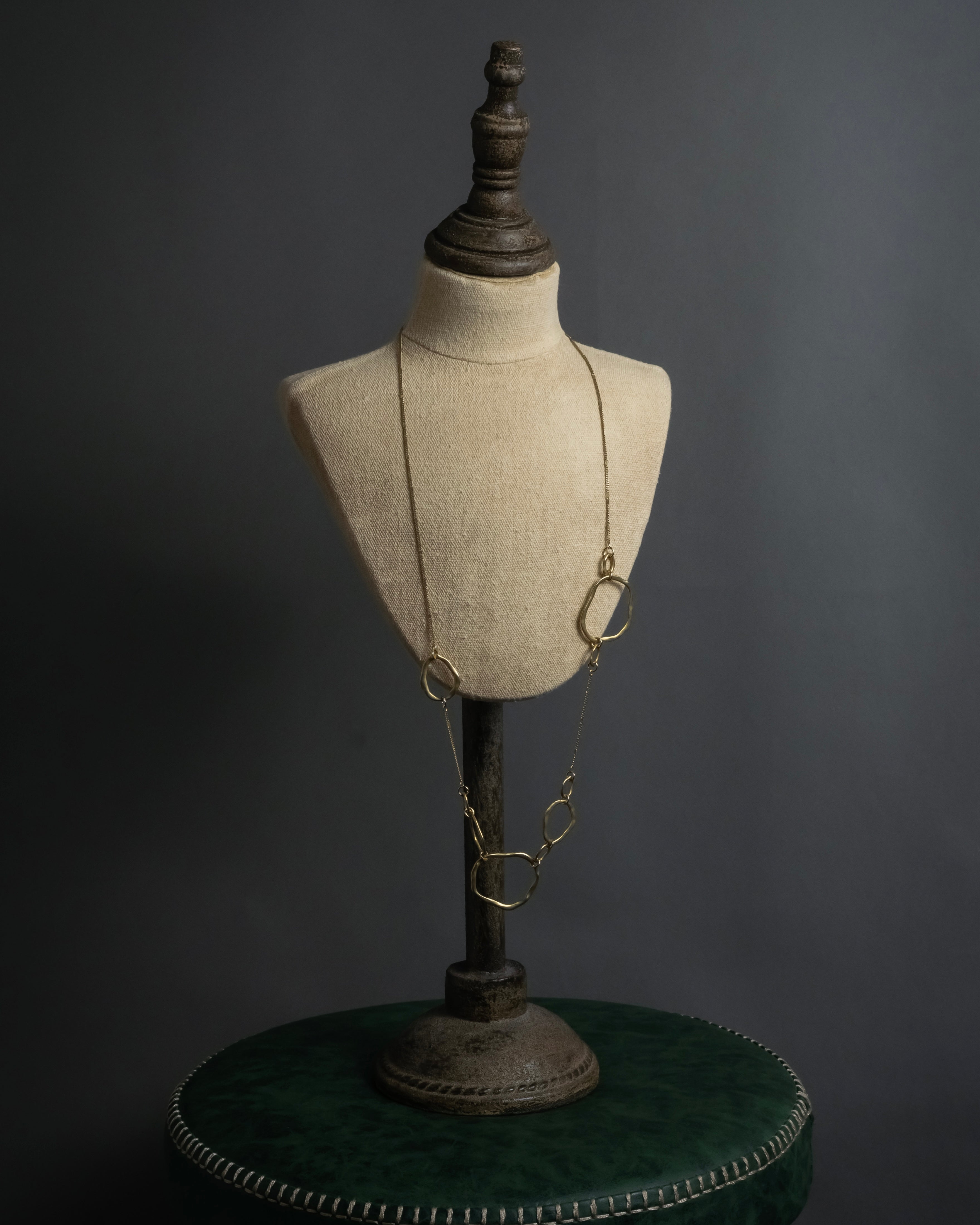 "Vintage organic ring necklace"