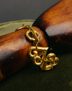 -SPECIAL- “Yves Saint Laurent” 80’s-90’s Hammered gold heart motif bracelet