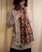"Vivienne Westwood" Orb & argyle pattern long muffler