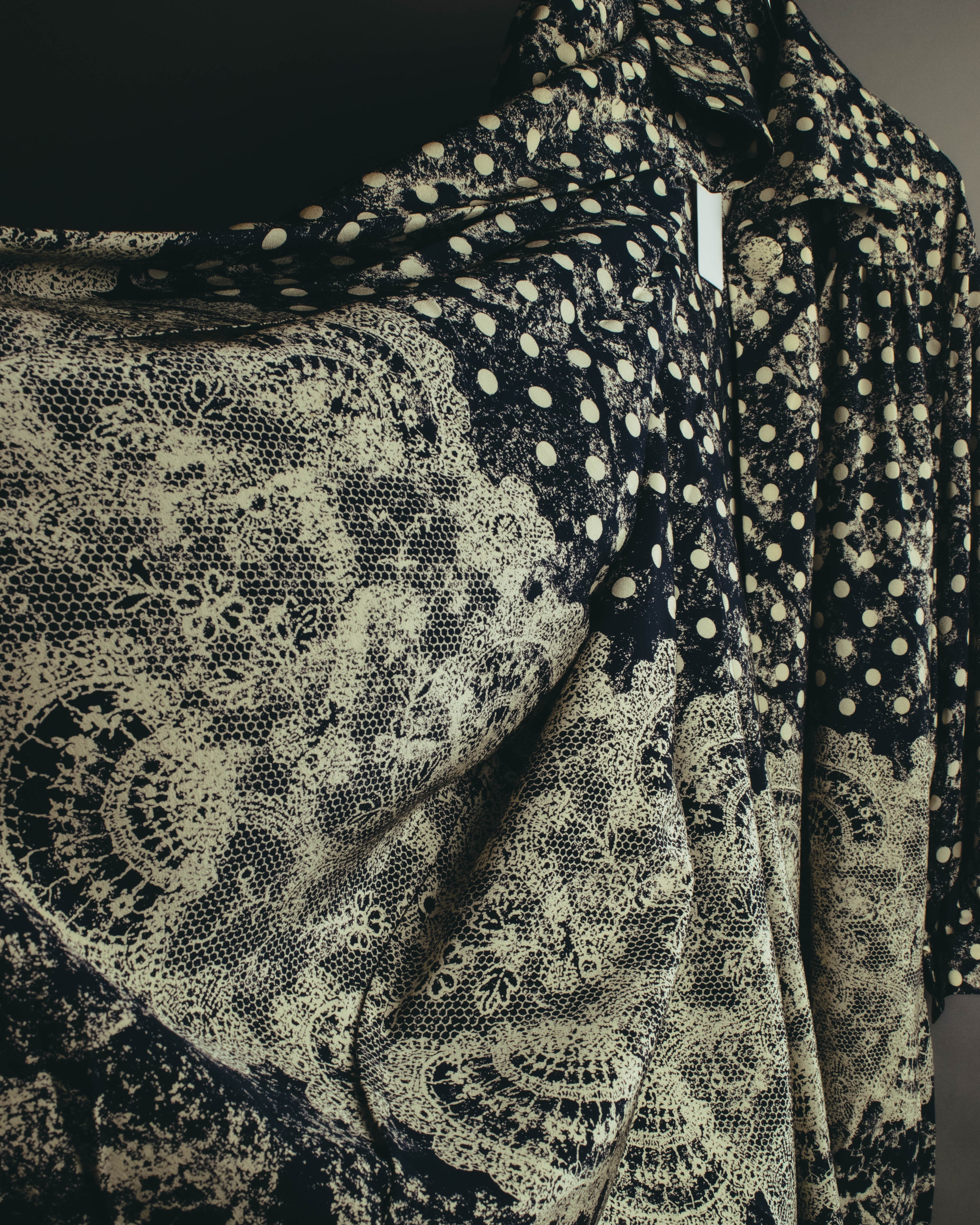 "Christian Dior" 80's-90's Elegant printed silk blouse