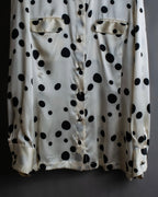 "GIANNI VERSACE" Irregular dot pattern silk shirt