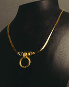 "Christian Dior" 80's-90's Gold tone rhinestone necklace