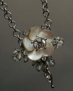 "Christian Dior" 00's Floral charm bracelet