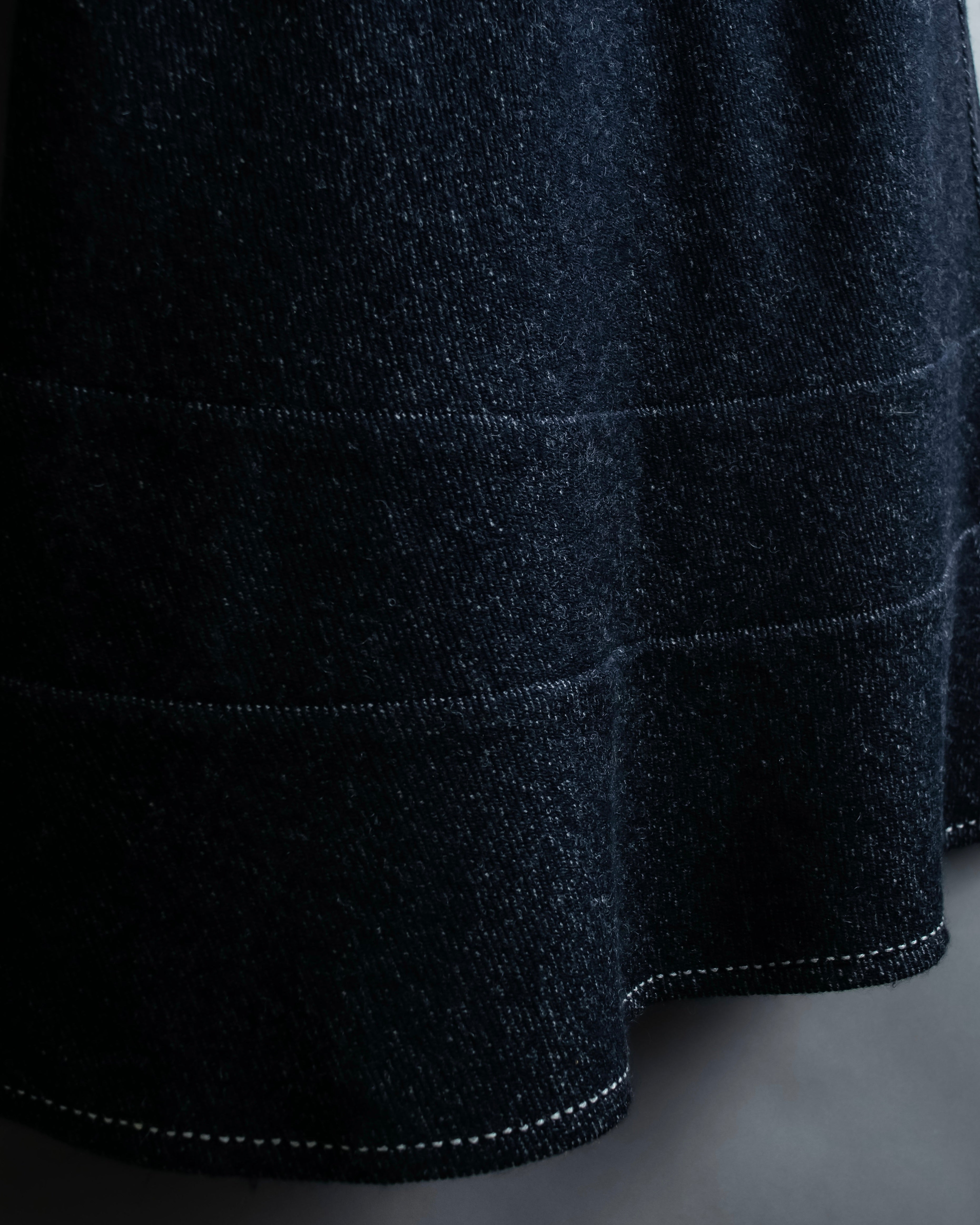 "tricot COMME desGARCONS" Flared silhouette wool cropped skirt