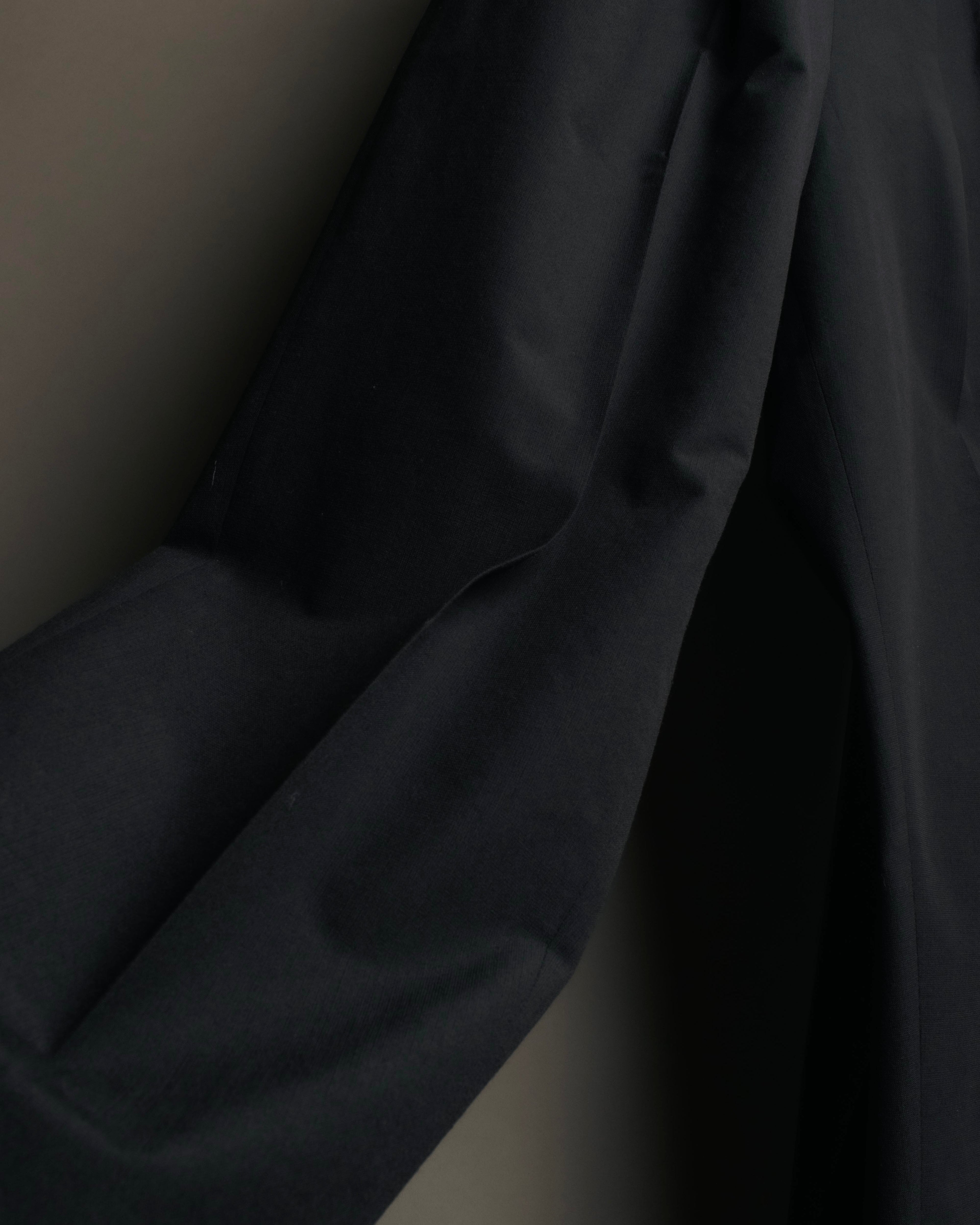 "Y’s" 90's-00's Vintage architectural high-waisted wide tapered wool trousers
