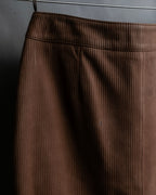 "LOEWE" Three-dimensional ribbed lamb leather set up