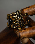"GUCCI" Michele period lion head gold ring