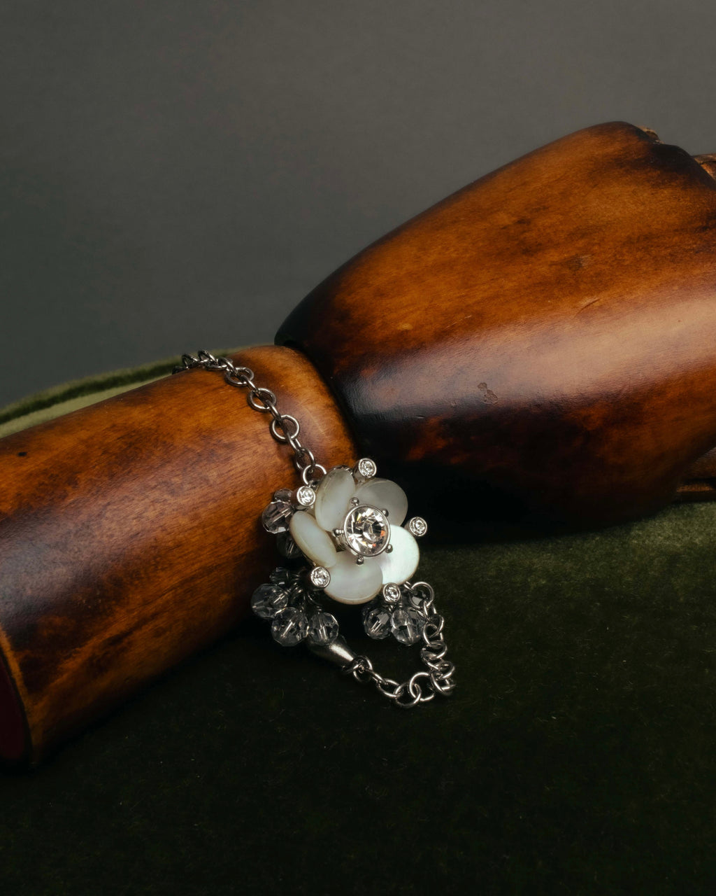 "Christian Dior" 00's Floral charm bracelet
