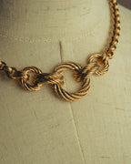 -SPECIAL- “Christian Dior” 70’s-80’s Textured triple ring link necklace